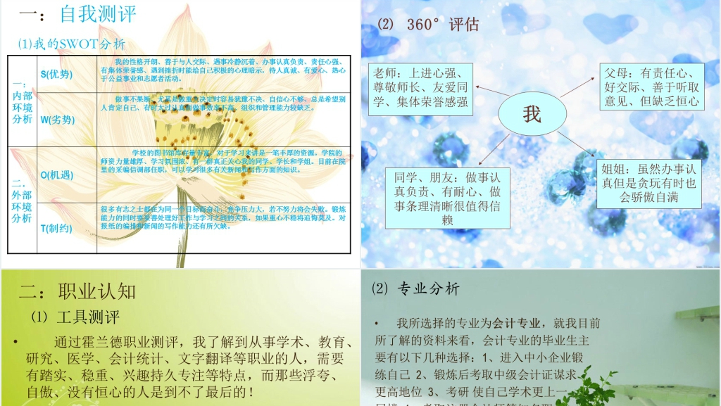 会计专业学生职业生涯规PPT范文 会计专业学生职业生涯规PPT范文