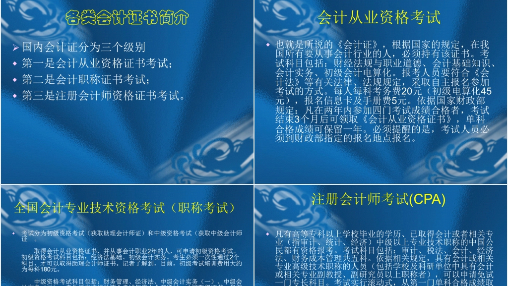 会计学专业职业生涯规划书PPT范文 会计学专业职业生涯规划书PPT范文