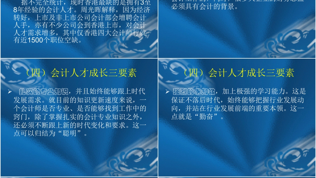 会计学专业职业生涯规划书PPT范文 会计学专业职业生涯规划书PPT范文