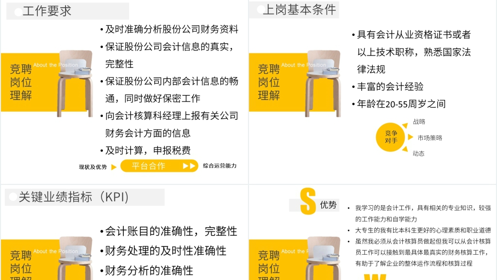 会计核算员竞聘演讲稿PPT范文 会计核算员竞聘演讲稿PPT范文