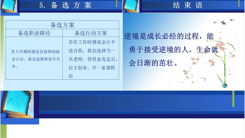 大学生经济管理系职业生涯规划书PPT范文 大学生经济管理系职业生涯规划书PPT范文