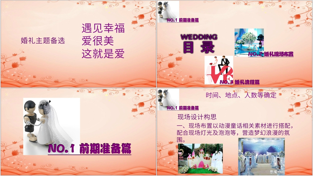 策划师婚礼流程设计方案及流程PPT模板 策划师婚礼流程设计方案及流程PPT模板