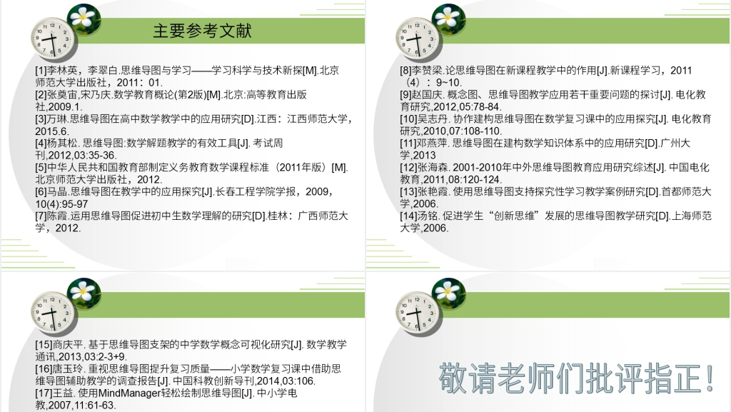 思维导图在数学教学中的应用的研究PPT 思维导图在数学教学中的应用的研究PPT