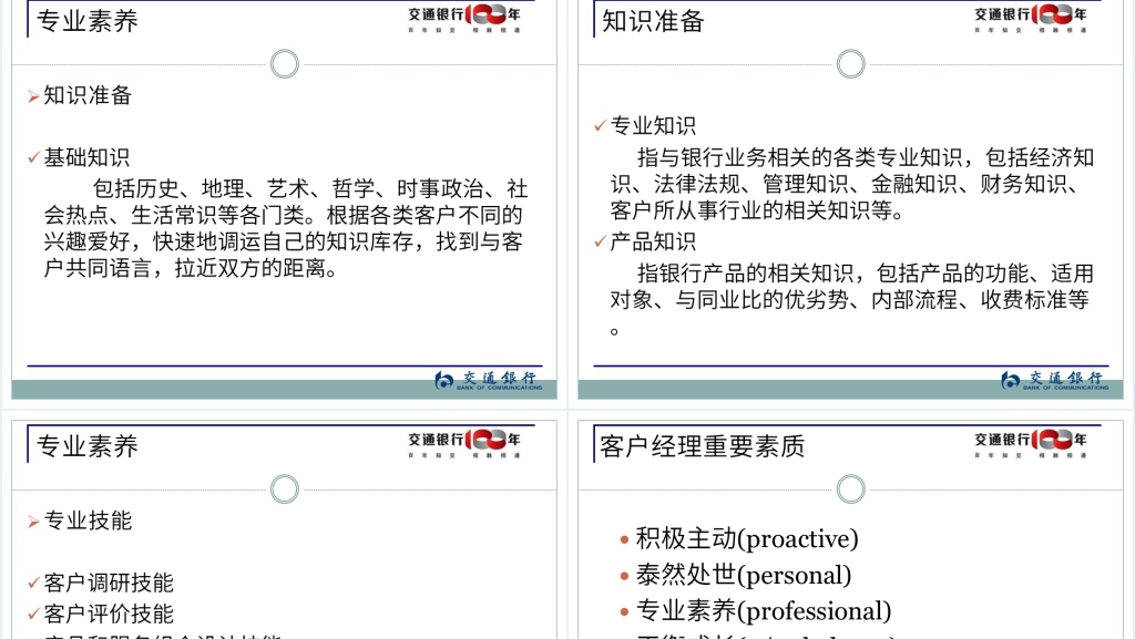 成功银行客户经理必备十大素质PPT交通银行教材 成功银行客户经理必备十大素质PPT交通银行教材