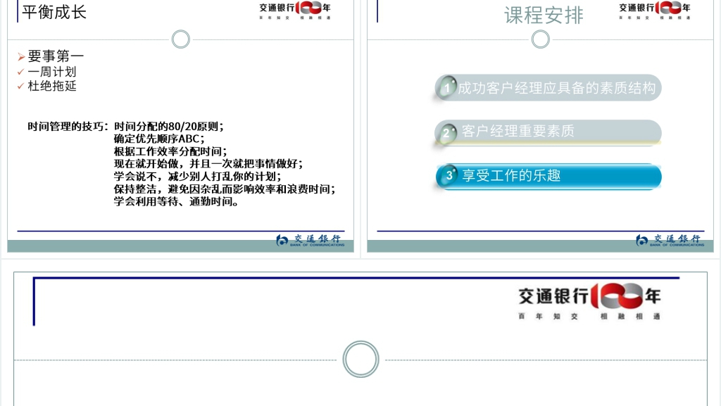成功银行客户经理必备十大素质PPT交通银行教材 成功银行客户经理必备十大素质PPT交通银行教材
