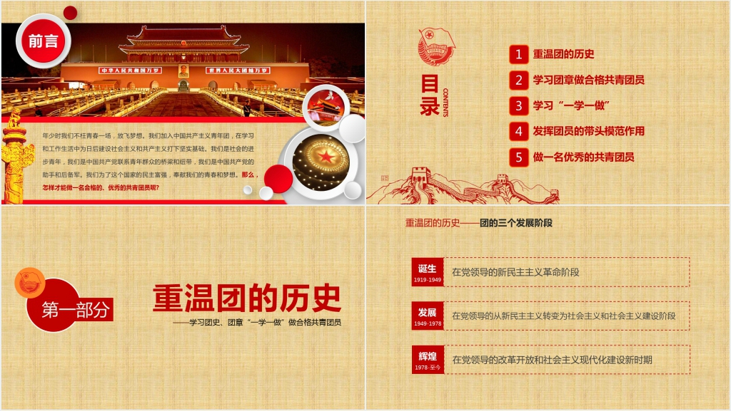 学习团史团章做合格共青团团员PPT党课 学习团史团章做合格共青团团员PPT党课