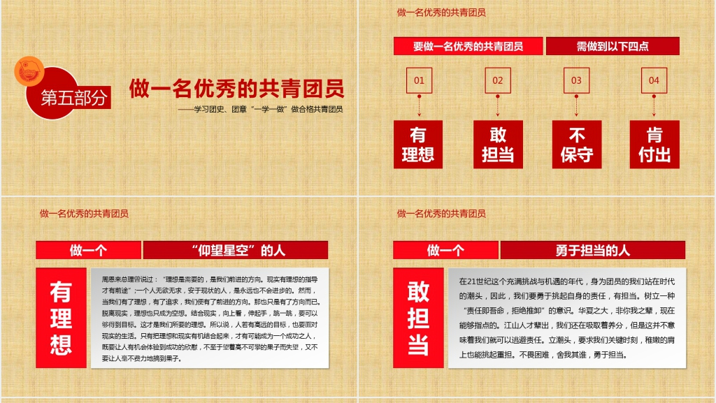 学习团史团章做合格共青团团员PPT党课 学习团史团章做合格共青团团员PPT党课