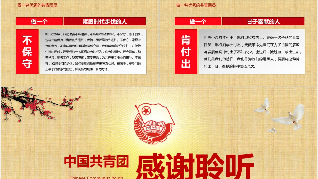 学习团史团章做合格共青团团员PPT党课 学习团史团章做合格共青团团员PPT党课
