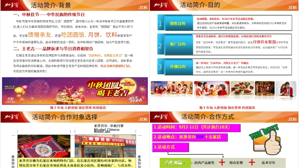 中秋节加多宝(王老吉)活动联盟结案报告PPT实例 中秋节加多宝(王老吉)活动联盟结案报告PPT实例