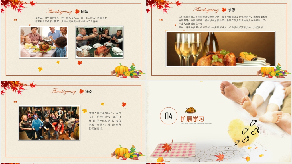感恩节来历的介绍讲解PPT模板 感恩节来历的介绍讲解PPT模板
