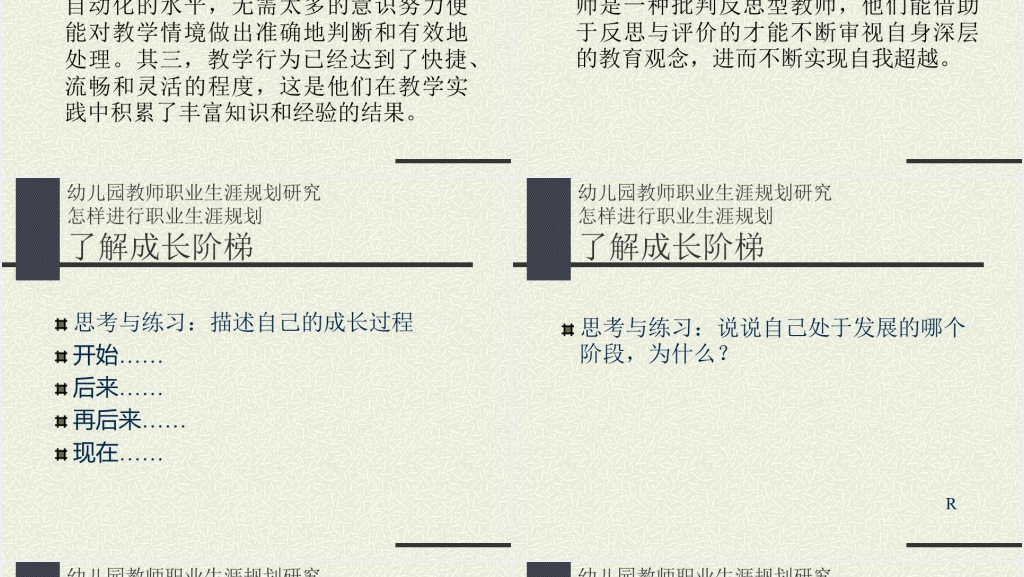 幼儿园教师职业生涯规划研究PPT课件 幼儿园教师职业生涯规划研究PPT课件