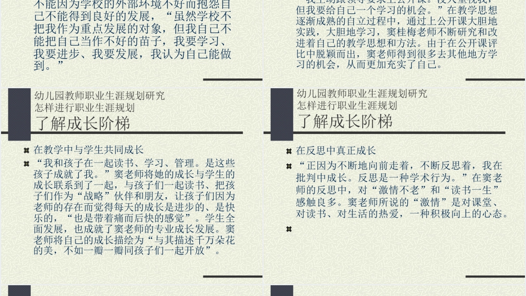 幼儿园教师职业生涯规划研究PPT课件 幼儿园教师职业生涯规划研究PPT课件