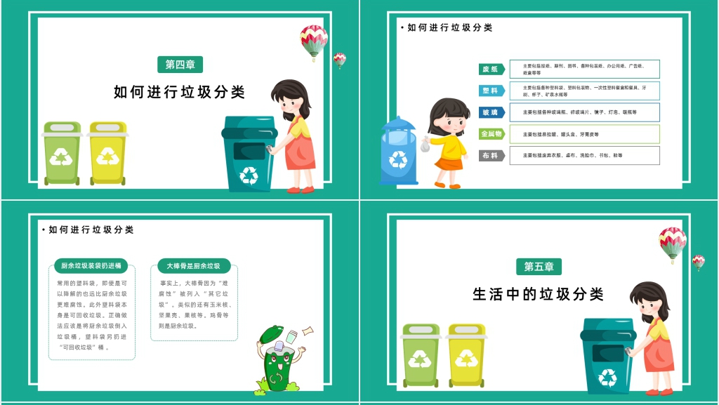垃圾分类的目的和意义PPT模板 垃圾分类的目的和意义PPT模板