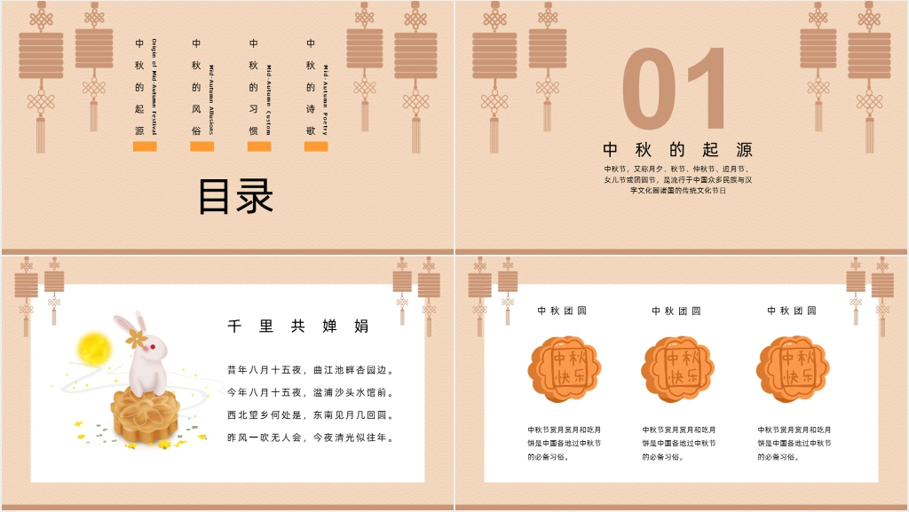 中秋节起源的节俗PPT课件 中秋节起源的节俗PPT课件