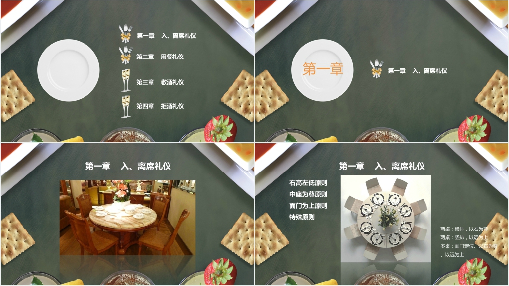 餐桌社交礼仪常识大全PPT模板 餐桌社交礼仪常识大全PPT模板