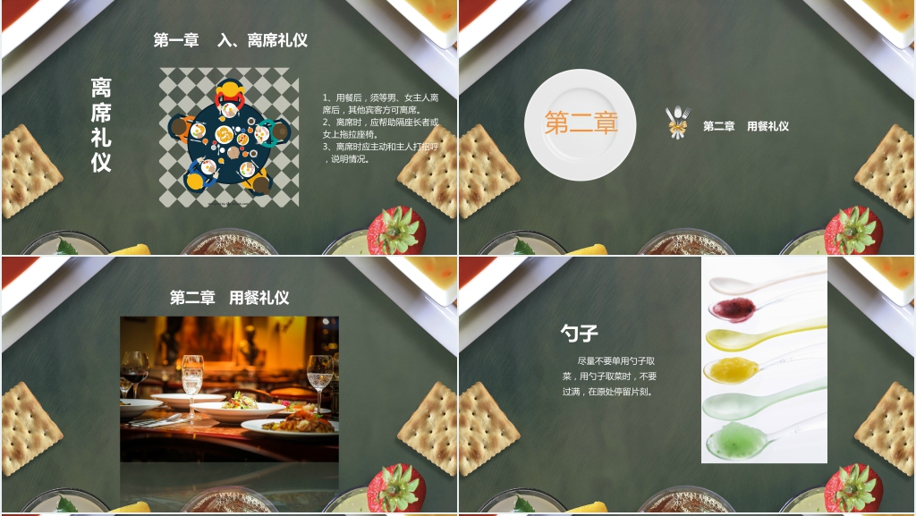 餐桌社交礼仪常识大全PPT模板 餐桌社交礼仪常识大全PPT模板