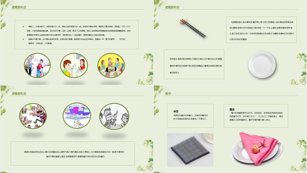 中西方餐桌礼仪PPT课件 中西方餐桌礼仪PPT课件