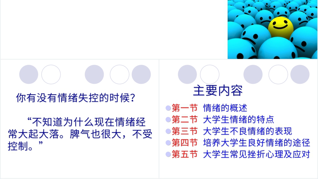 情绪管理与挫折压力应对大学心理健康PPT课件 情绪管理与挫折压力应对大学心理健康PPT课件