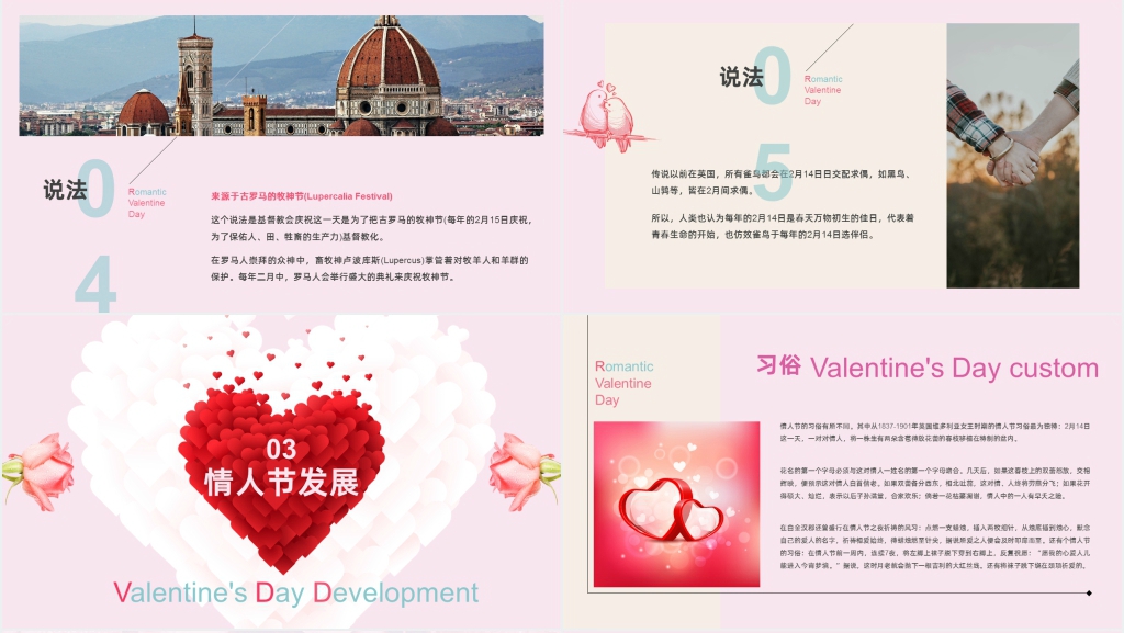 西方情人节的来历及习俗和起源PPT模板 西方情人节的来历及习俗和起源PPT模板