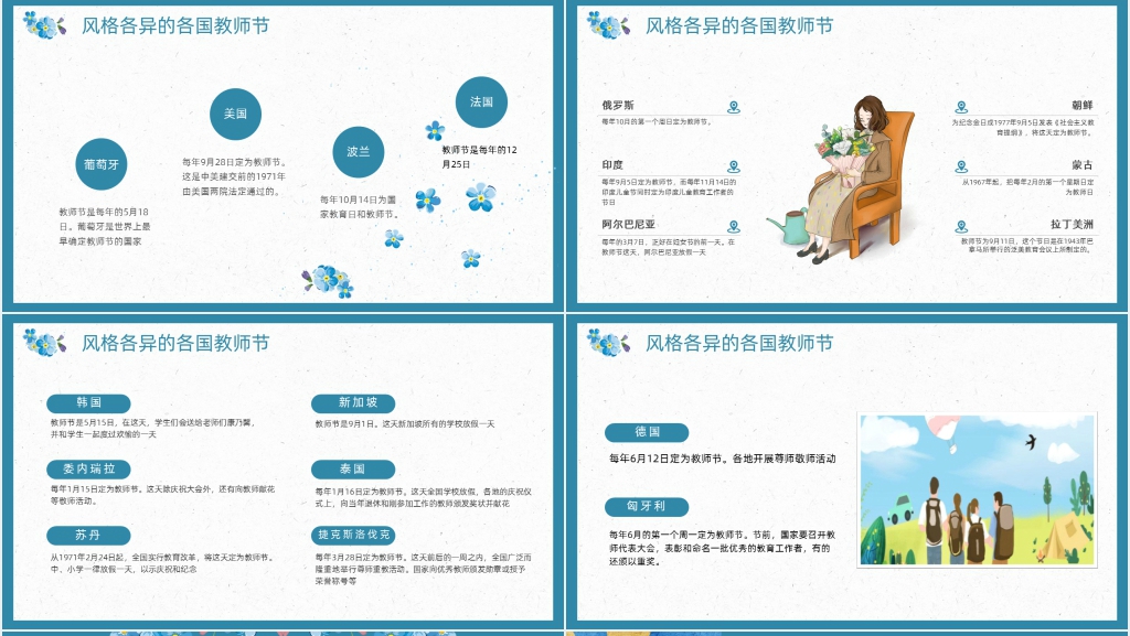 教师节来历介绍PPT模板 教师节来历介绍PPT模板