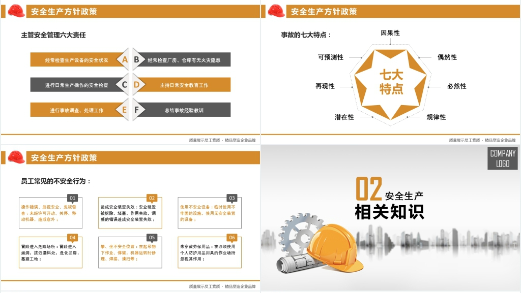 企业岗位安全生产责任制培训PPT模板 企业岗位安全生产责任制培训PPT模板