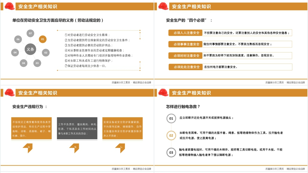 企业岗位安全生产责任制培训PPT模板 企业岗位安全生产责任制培训PPT模板