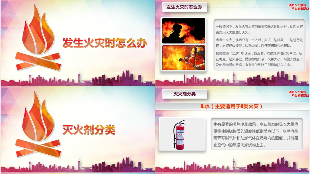 学校老师消防知识普及培训PPT模板 学校老师消防知识普及培训PPT模板