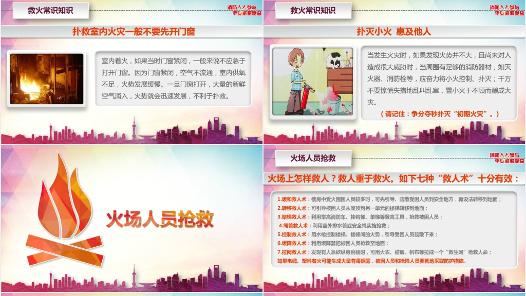 学校老师消防知识普及培训PPT模板 学校老师消防知识普及培训PPT模板