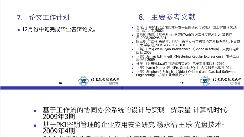 北京航空航天大学硕士论文中期检查报告PPT范文 北京航空航天大学硕士论文中期检查报告PPT范文
