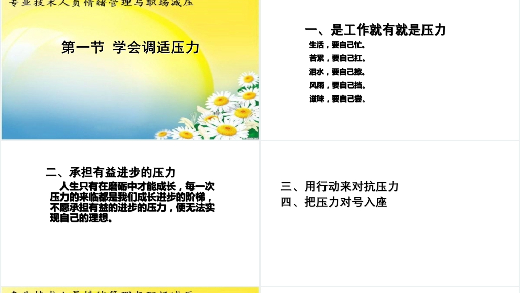 技术部员工情绪管理与职场减压PPT课件 技术部员工情绪管理与职场减压PPT课件
