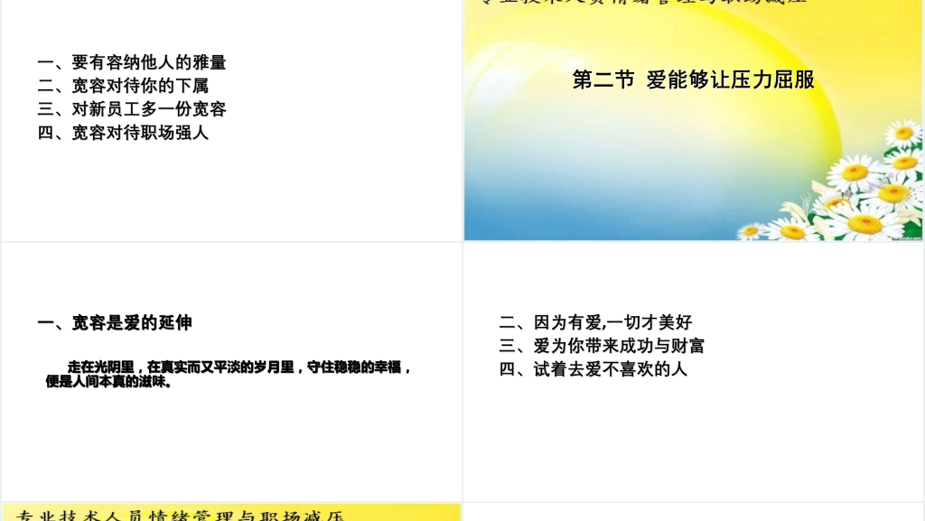 技术部员工情绪管理与职场减压PPT课件 技术部员工情绪管理与职场减压PPT课件