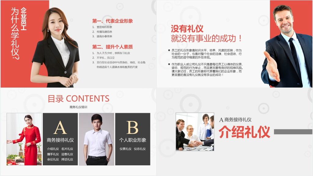 职场商务礼仪示范讲座主题PPT课件