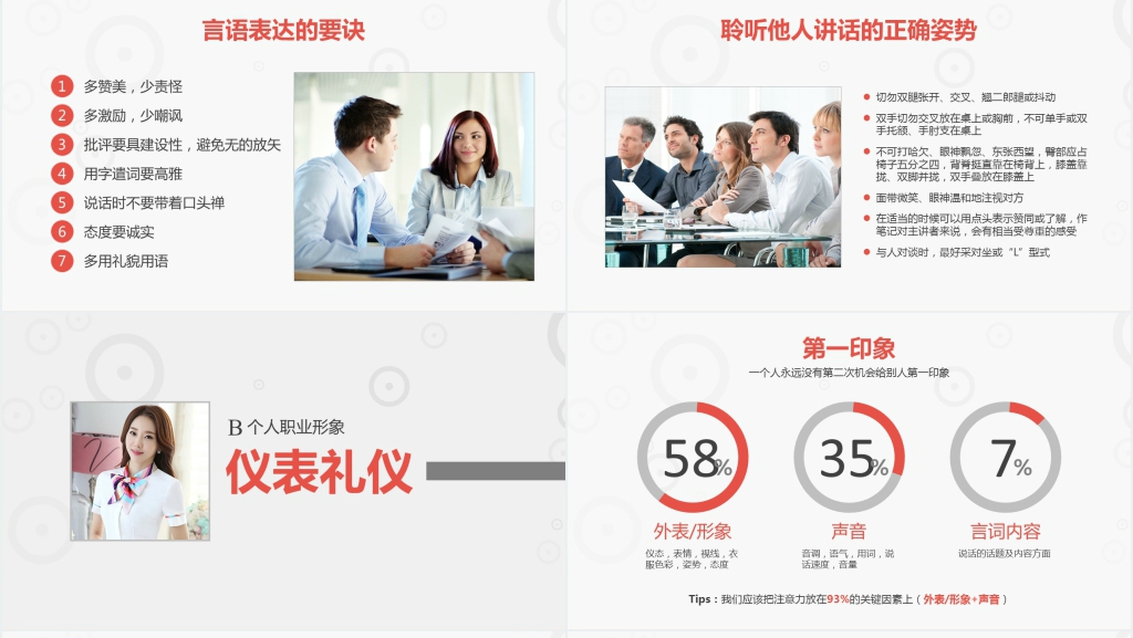 职场商务礼仪示范讲座主题PPT课件