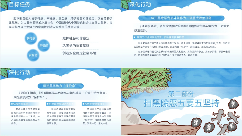 扫黑除恶弘扬正气维护稳定主题PPT党课 扫黑除恶弘扬正气维护稳定主题PPT党课