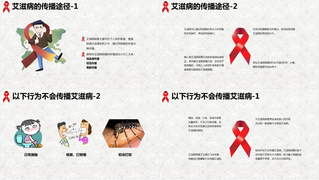 世界艾滋病宣传日PPT模板 世界艾滋病宣传日PPT模板