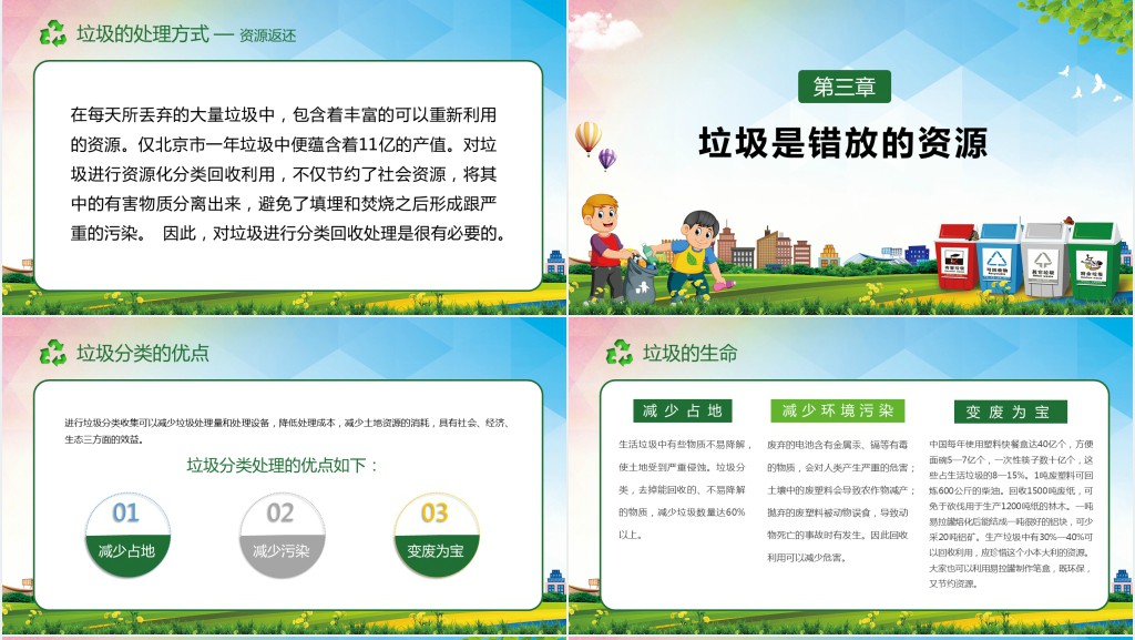 小学校会垃圾分类保护家园主题PPT教案 小学校会垃圾分类保护家园主题PPT教案