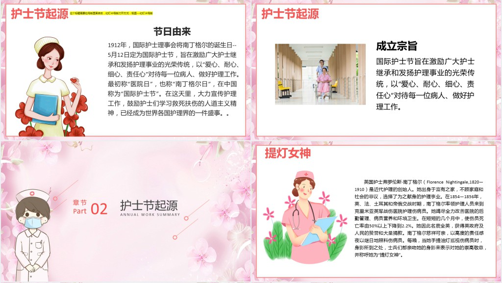 庆祝护士节节日快乐PPT模板 庆祝护士节节日快乐PPT模板