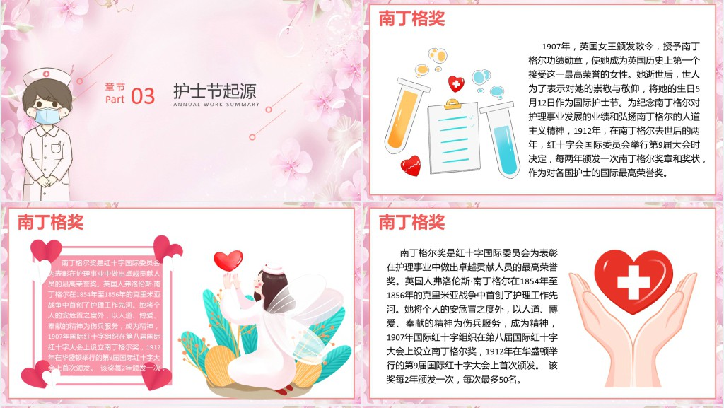 庆祝护士节节日快乐PPT模板 庆祝护士节节日快乐PPT模板