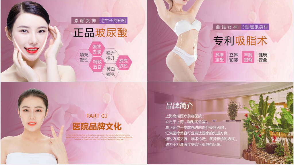 整形美容品牌营销推广PPT模板 整形美容品牌营销推广PPT模板