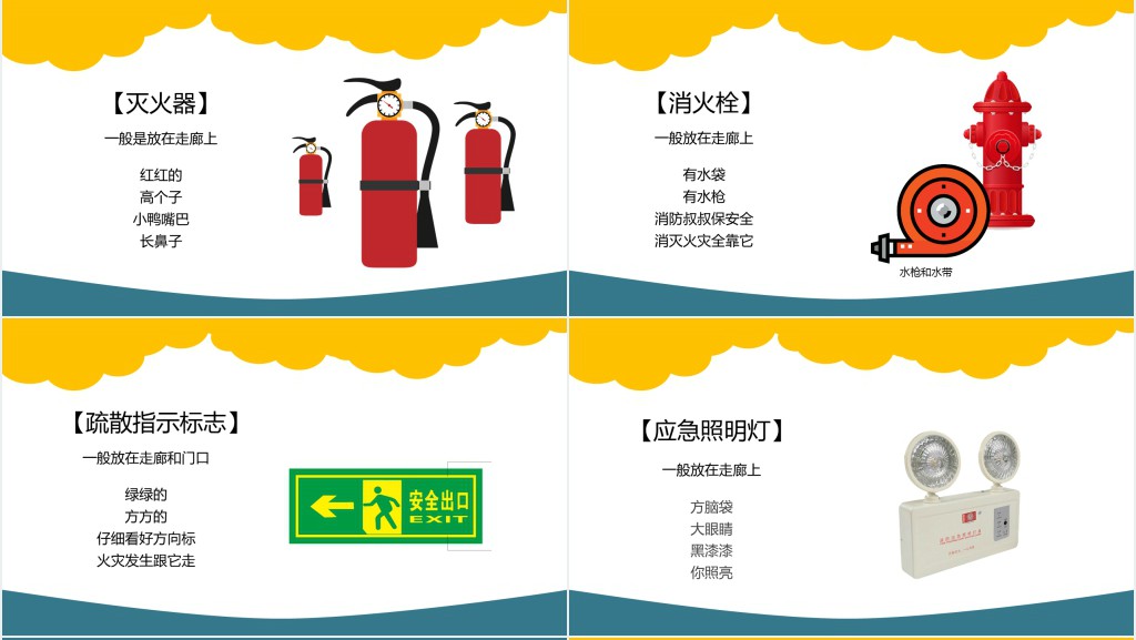 小学消防安全知识教育PPT模板 小学消防安全知识教育PPT模板