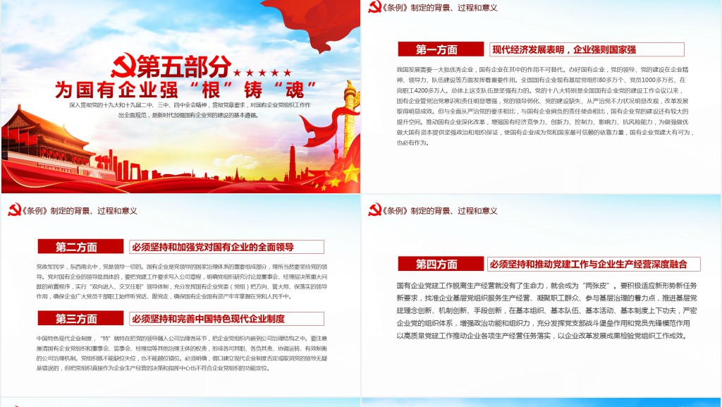 2020国有企业基层组织工作条例PPT 2020国有企业基层组织工作条例PPT