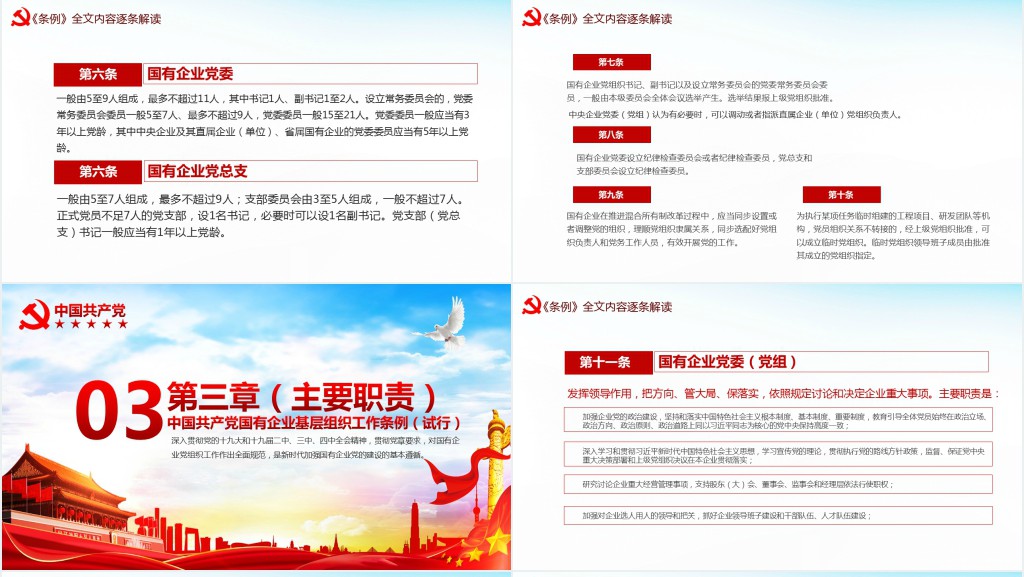 2020国有企业基层组织工作条例PPT 2020国有企业基层组织工作条例PPT