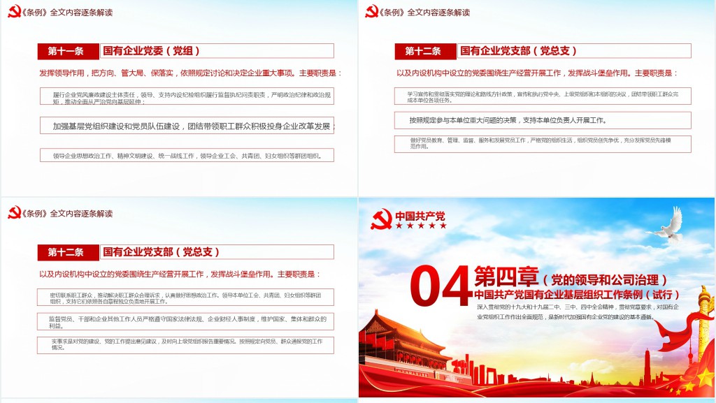 2020国有企业基层组织工作条例PPT 2020国有企业基层组织工作条例PPT