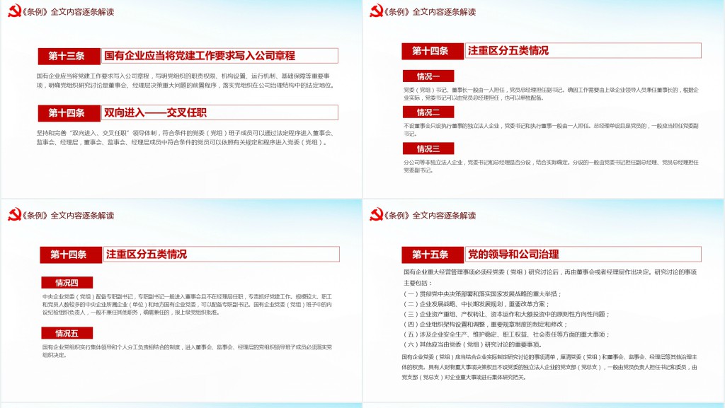 2020国有企业基层组织工作条例PPT 2020国有企业基层组织工作条例PPT