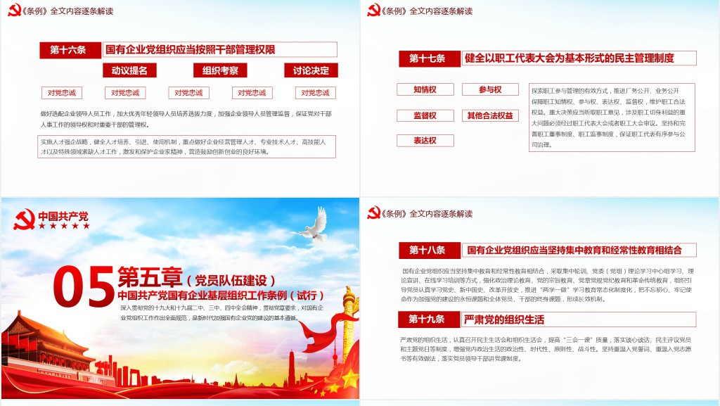 2020国有企业基层组织工作条例PPT 2020国有企业基层组织工作条例PPT