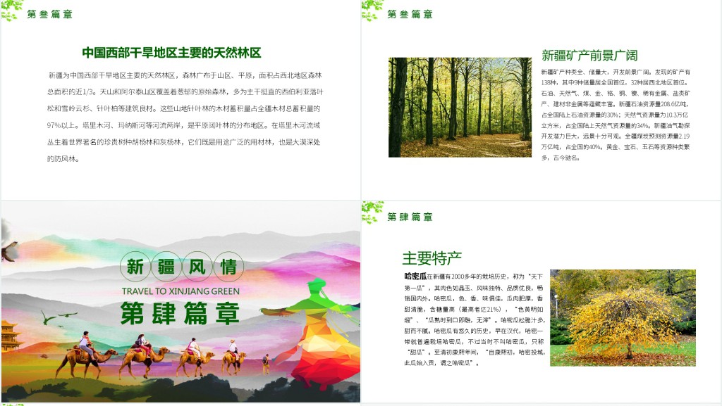 介绍新疆旅游文化PPT模板 介绍新疆旅游文化PPT模板
