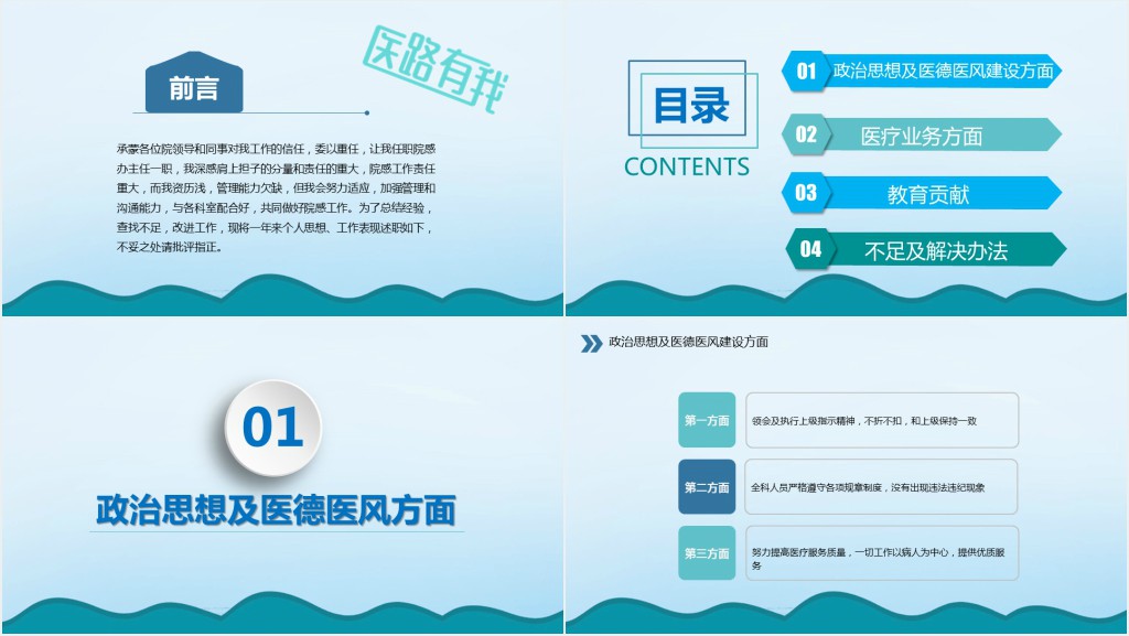 医院科室主任述职报告PPT范文 医院科室主任述职报告PPT范文