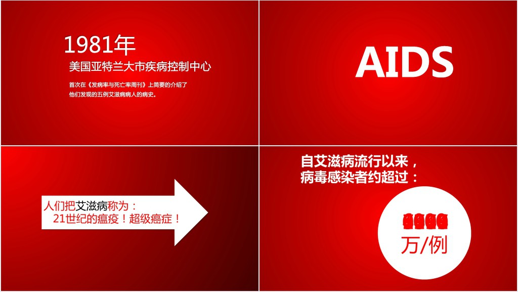 世界艾滋病预防日宣传活动PPT模板 世界艾滋病预防日宣传活动PPT模板