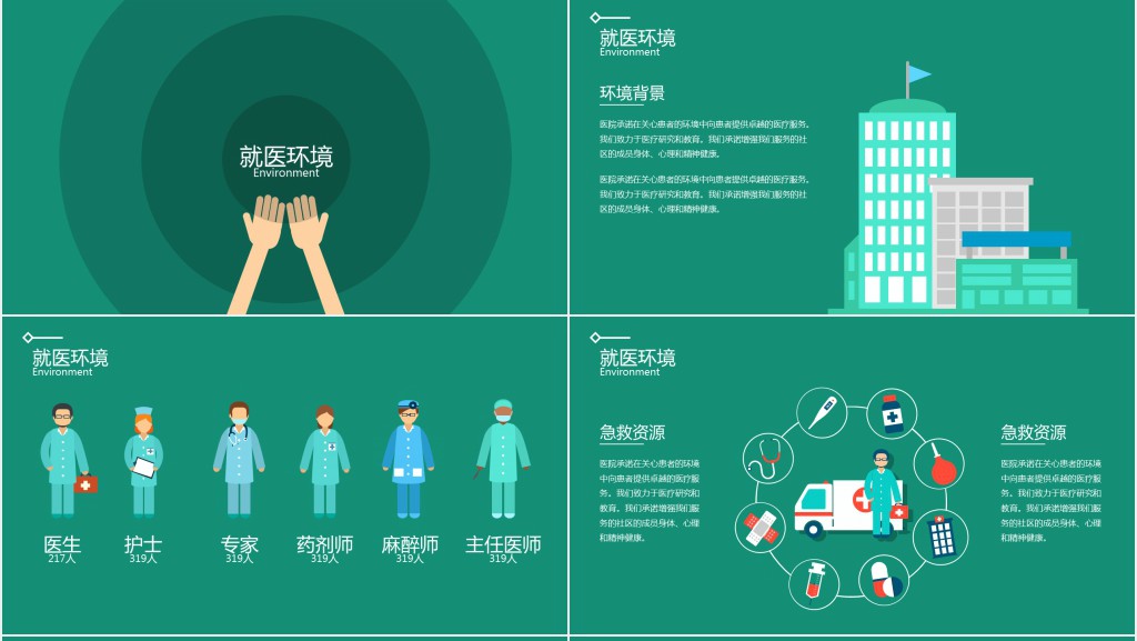 中国现代医疗宣传PPT模板 中国现代医疗宣传PPT模板
