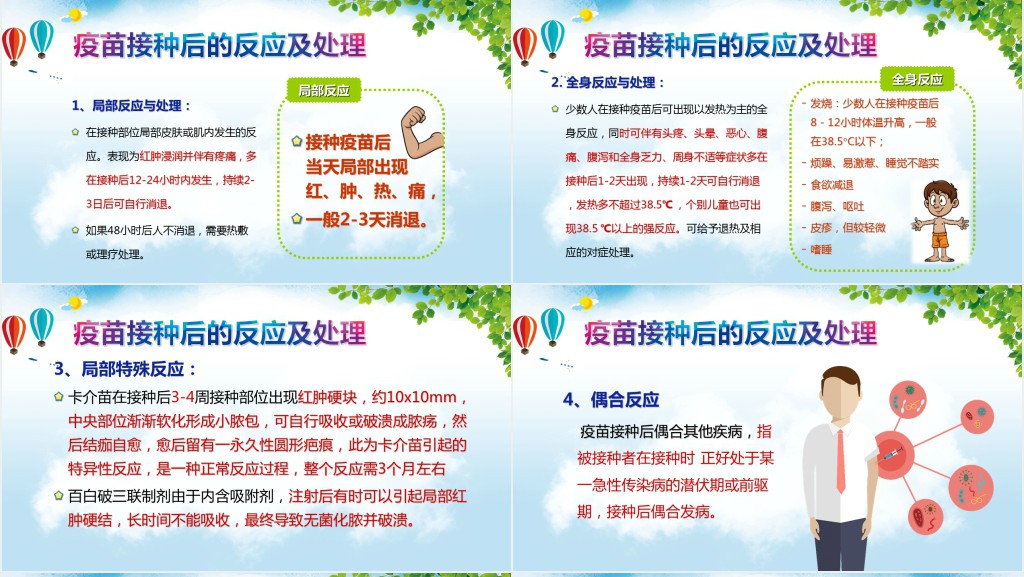 卡通风儿童疾病的预与疫苗接种PPT模板 卡通风儿童疾病的预与疫苗接种PPT模板
